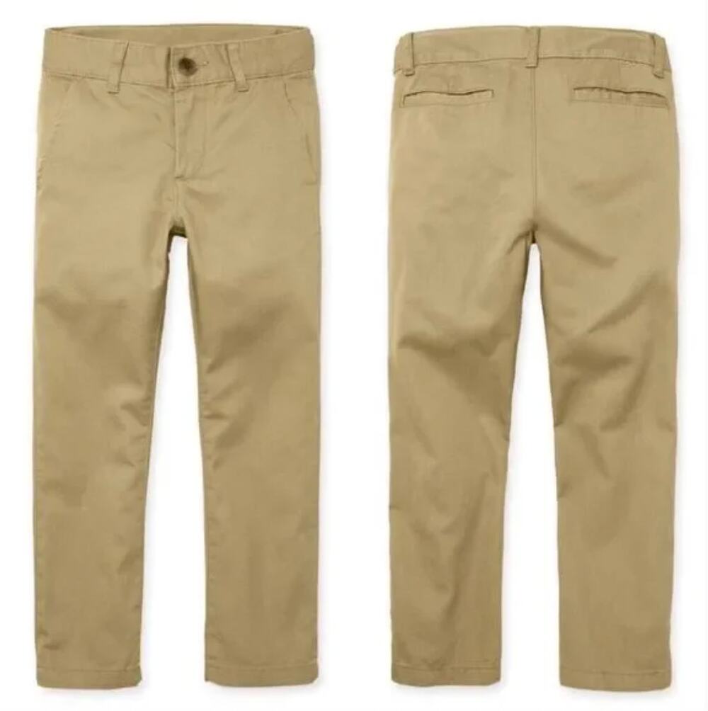 Children's Place Boys Khaki Chino Pants Flat Front School Uniform 12